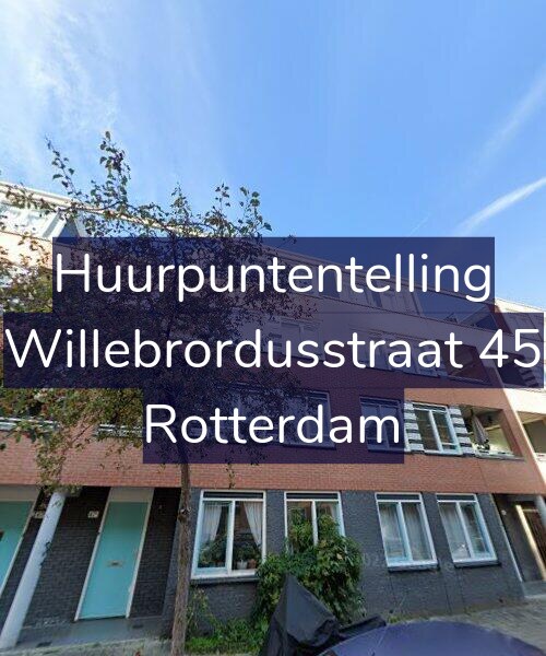 Foto gevel Huurpuntentelling voor Willebrordusstraat 45, Rotterdam