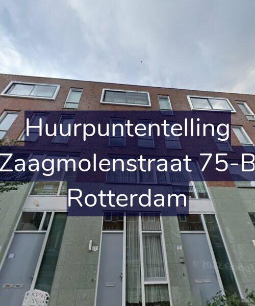 Foto gevel Huurpuntentelling voor Zaagmolenstraat 75-B, Rotterdam
