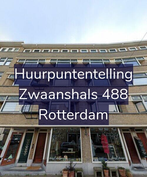 Foto gevel Huurpuntentelling voor Zwaanshals 488, Rotterdam