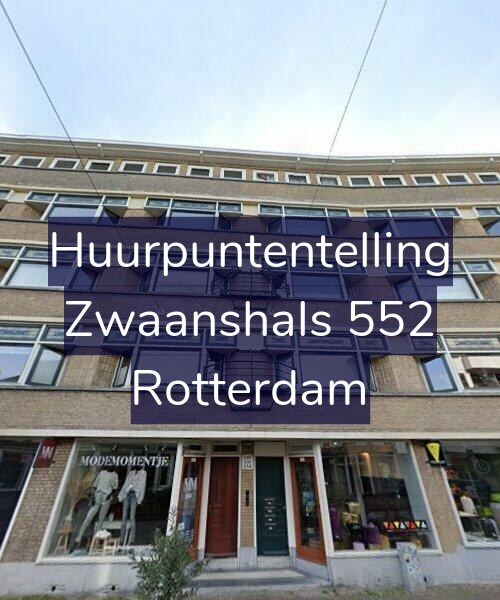 Foto gevel Huurpuntentelling voor Zwaanshals 552, Rotterdam