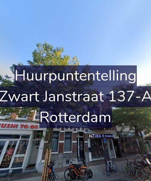Foto gevel Huurpuntentelling voor Zwart Janstraat 137-A, Rotterdam