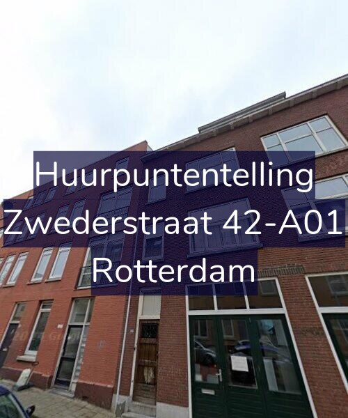 Foto gevel Huurpuntentelling voor Zwederstraat 42-A01, Rotterdam