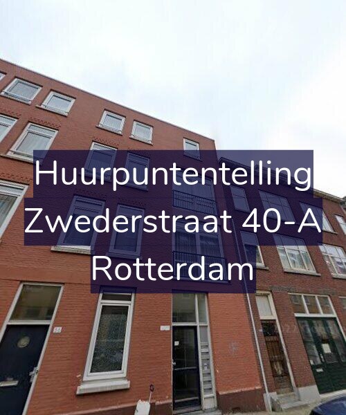 Foto gevel Huurpuntentelling voor Zwederstraat 40-A, Rotterdam