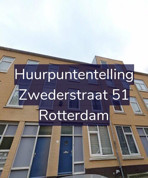 Foto gevel Huurpuntentelling voor Zwederstraat 51, Rotterdam