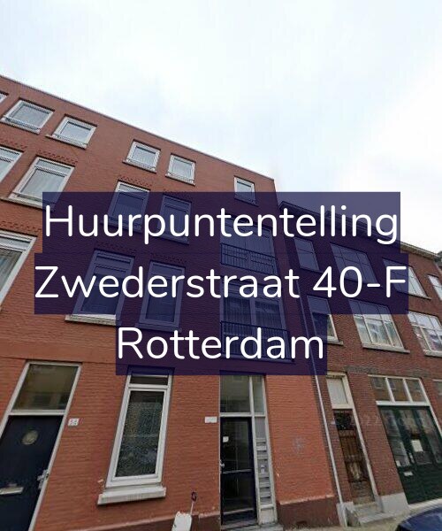 Foto gevel Huurpuntentelling voor Zwederstraat 40-F, Rotterdam