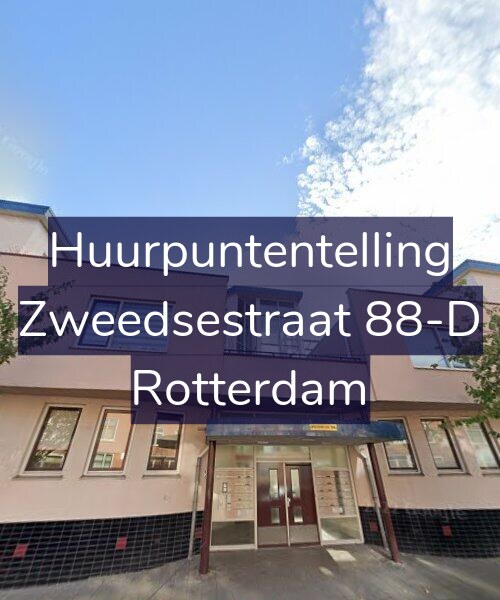 Foto gevel Huurpuntentelling voor Zweedsestraat 88-D, Rotterdam